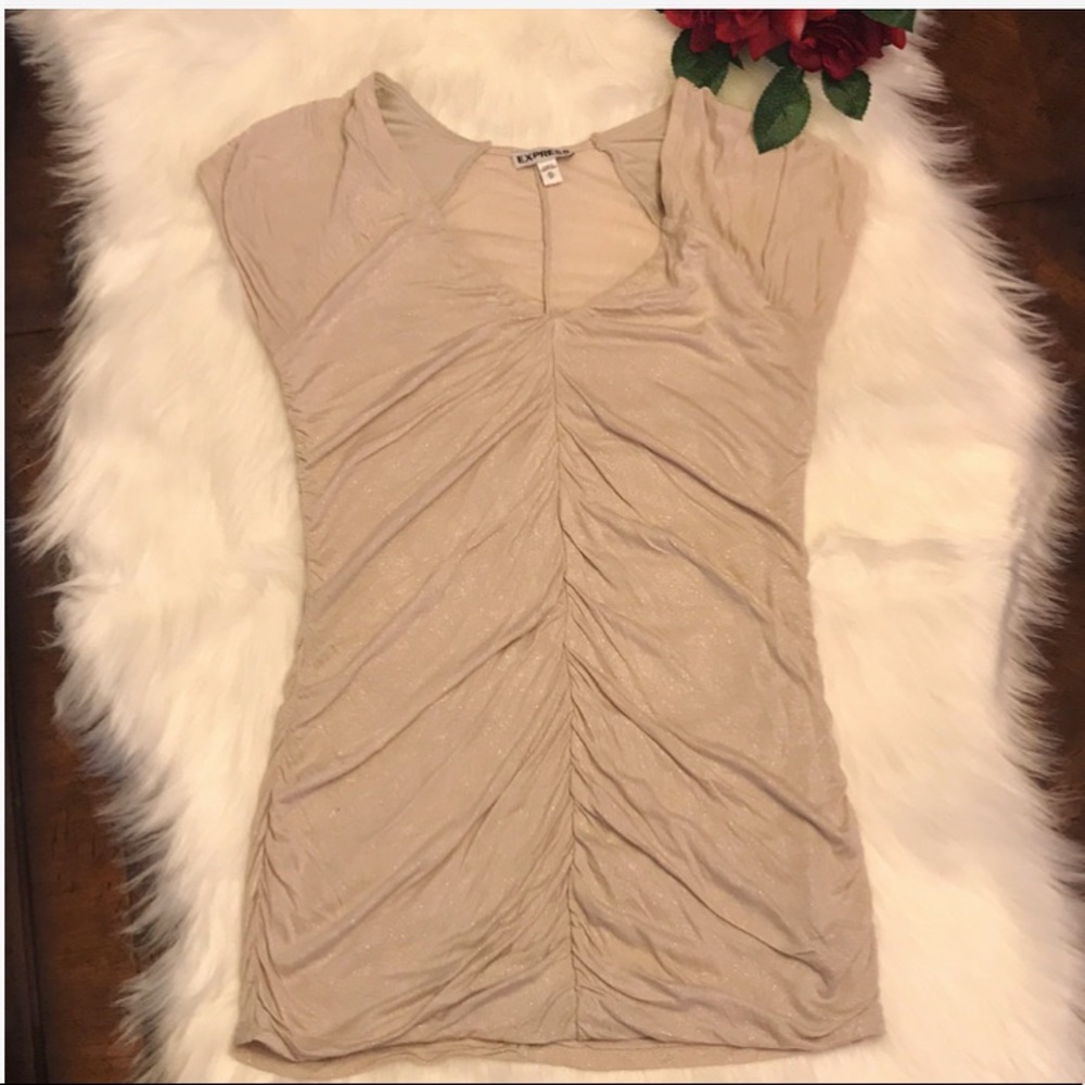 Express gold/cream form fitting top!